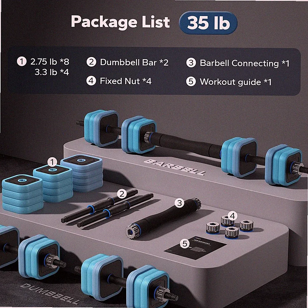 MERACH MR-2382 35lb Adjustable Dumbbells Set Heavy Duty Weights