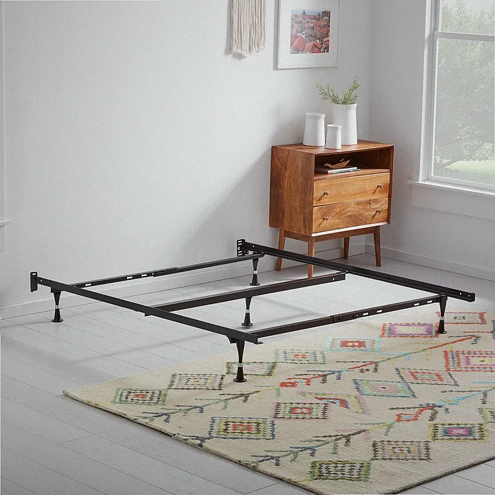 Metal Adjustable Bed Frame W/ Glides Queen/Full/Twin