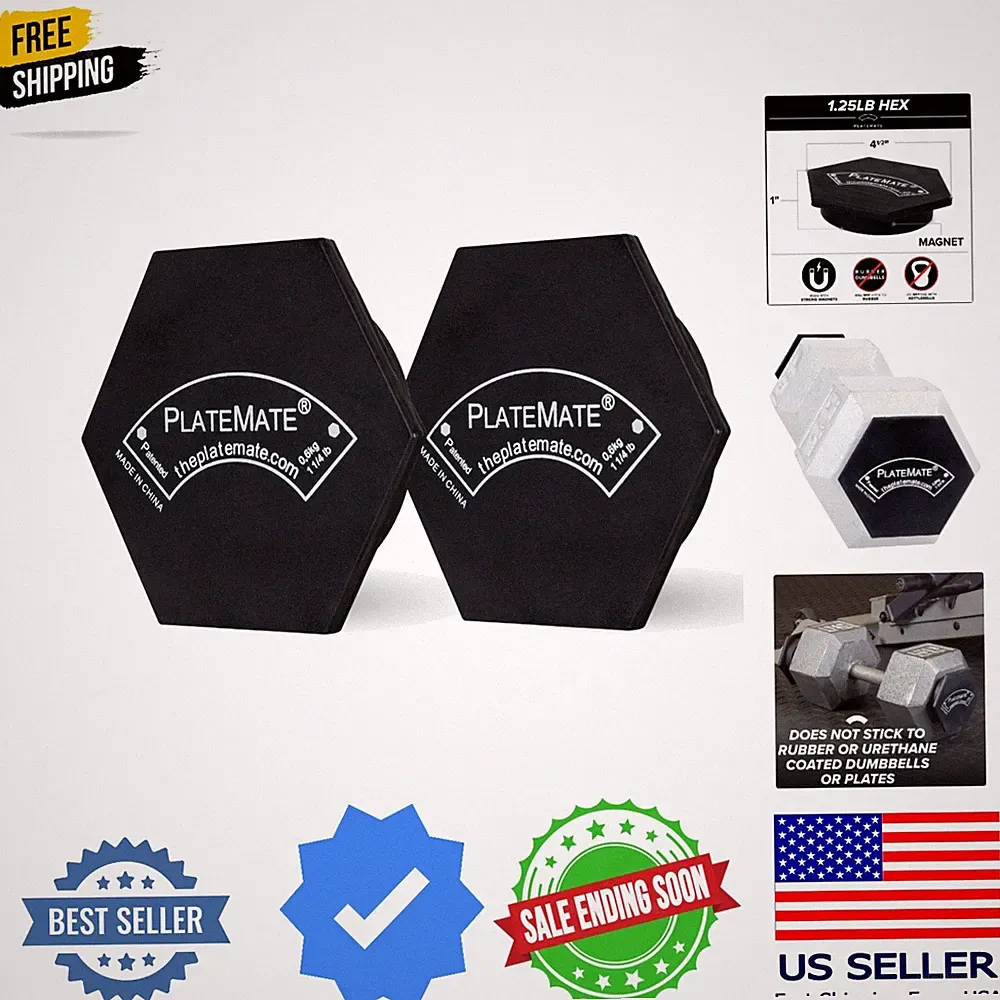 Microload Pair Magnetic Weights - Choose Between 1.25 lbs or 2.5 lbs Hex
