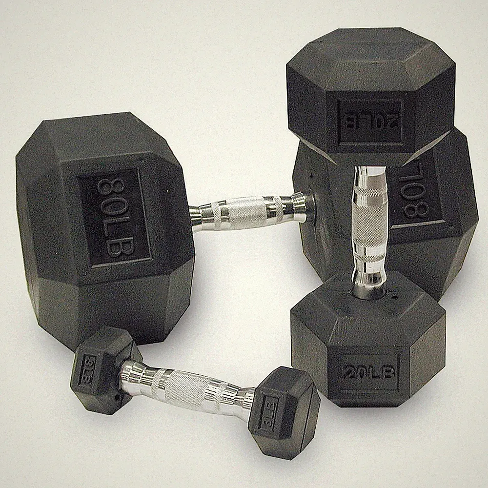 MIDS Body-Solid Rubber Hex Dumbbell 30 Lbs