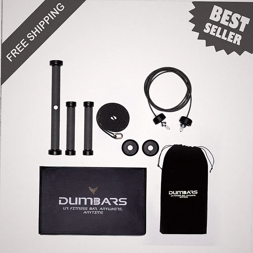 Modular Fitness Bar 6-in-1 Portable Home Gym System for Dumbbell Barbell Mace