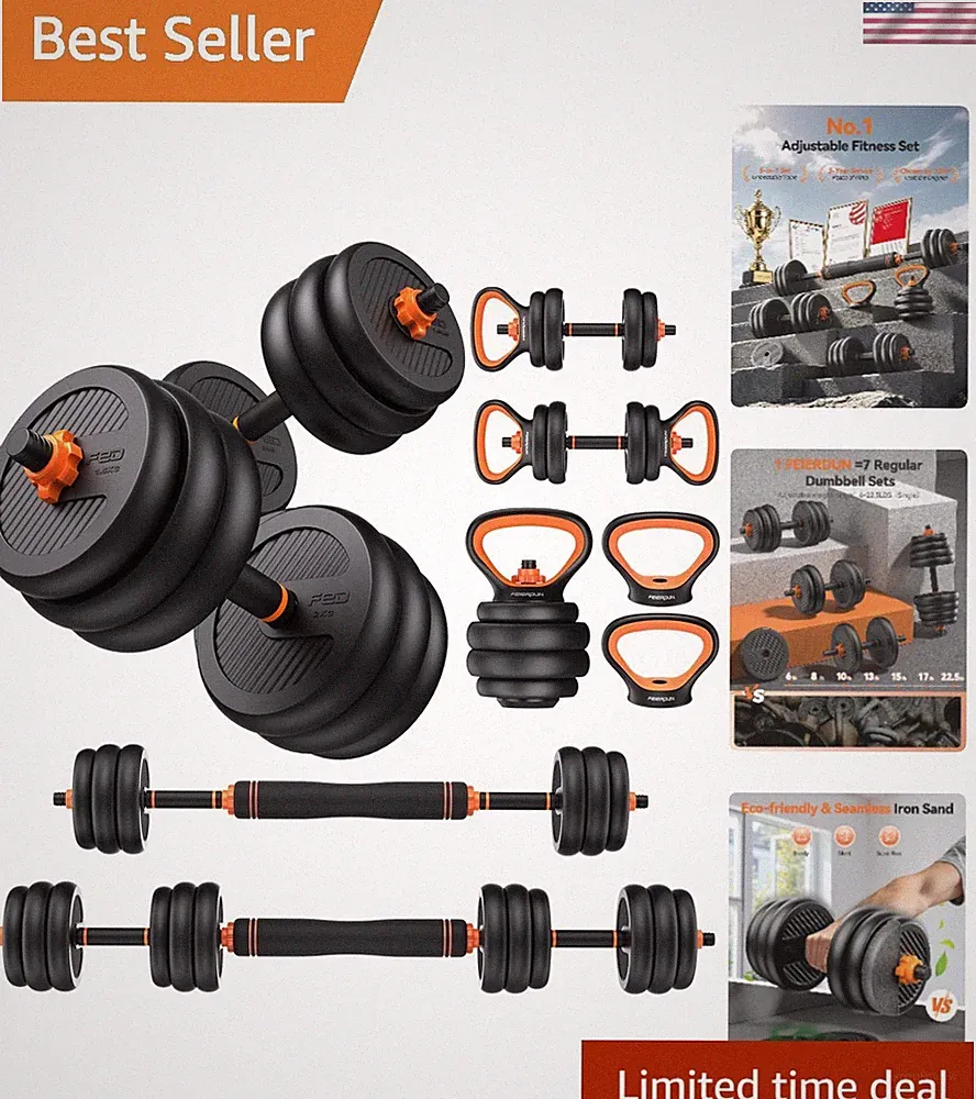 Multi-Functional 90lbs Adjustable Dumbbells - Your Complete Home Fitness Set