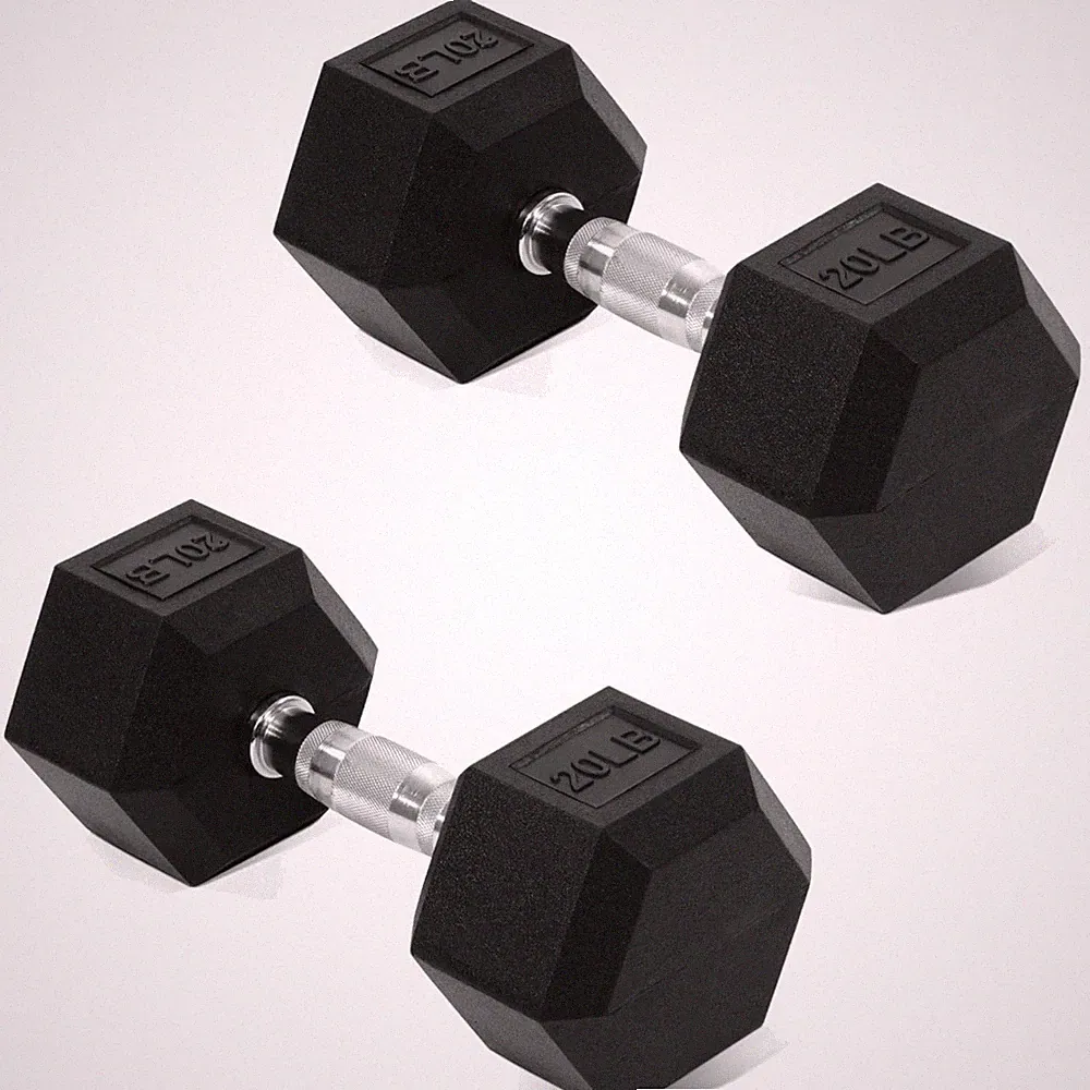 Multi-Weight Hex Dumbbells - Durable Rubber Coated for Ultimate Fitness Training