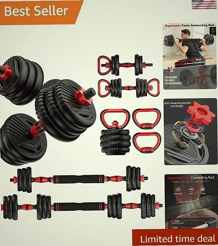 Multifunctional Adjustable Dumbbells (20-90lbs) - Your Complete Fitness Set