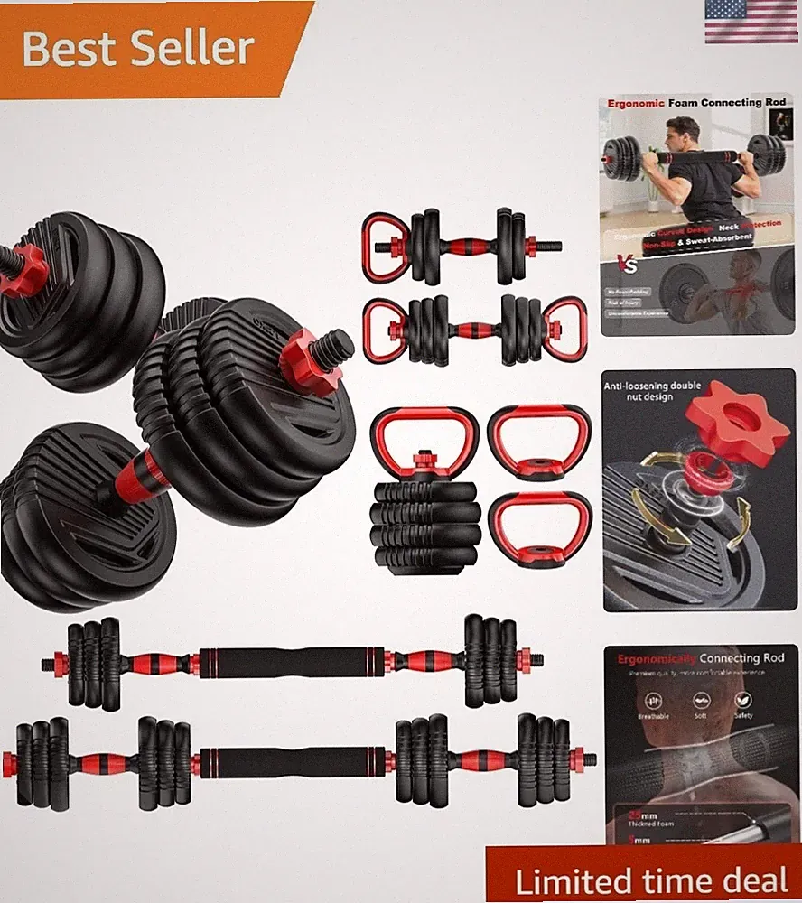 Multifunctional Adjustable Dumbbells (20-90lbs) - Your Complete Fitness Set