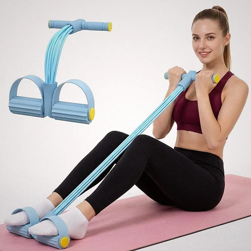 Multifunctional Pedal Resistance Band with Handle,4/6/8 Tubes for All Weights...
