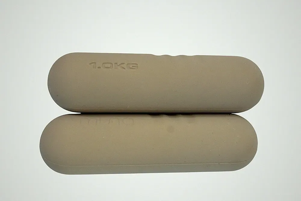 Muna Silicone Dumbbells 1 kg 2.2 lbs Each Pilates & Home Workouts Tan Pair