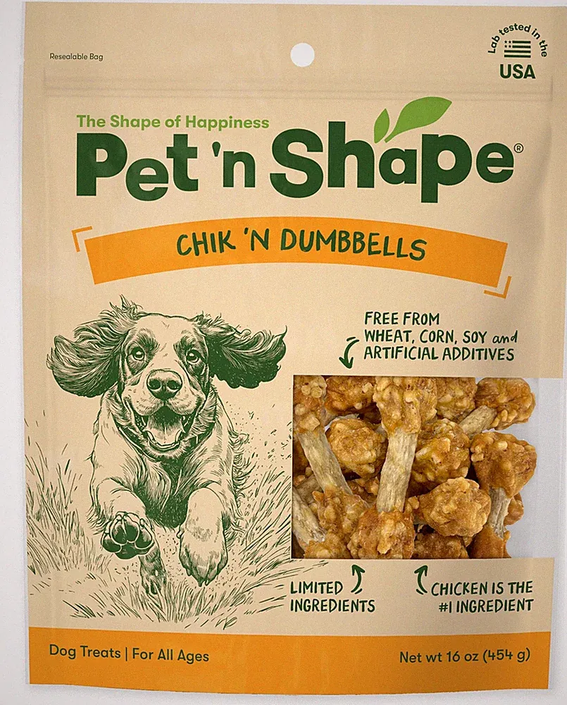 Natural Chicken and Rice Dumbbell Dog Treats 1 Pound Pack