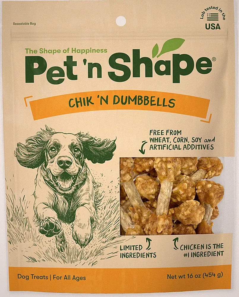 Natural Chicken Rice Dog Treats Dumbbell Shape Healthy Training Chews 1LB