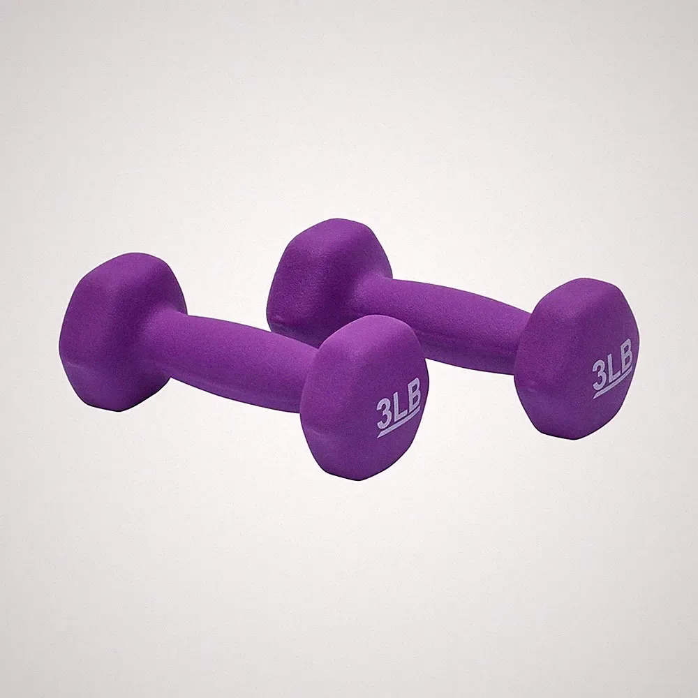 Neoprene Adjustable 3 Pound Dumbbell Hand Weights for Exercise and Muscle Toning