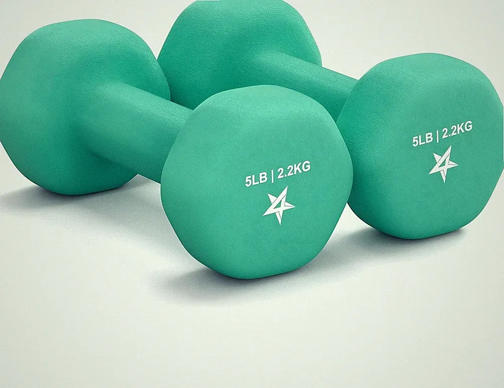 Neoprene Coated Dumbbell Hand Weight Sets of 2 - Multiple Weight Options