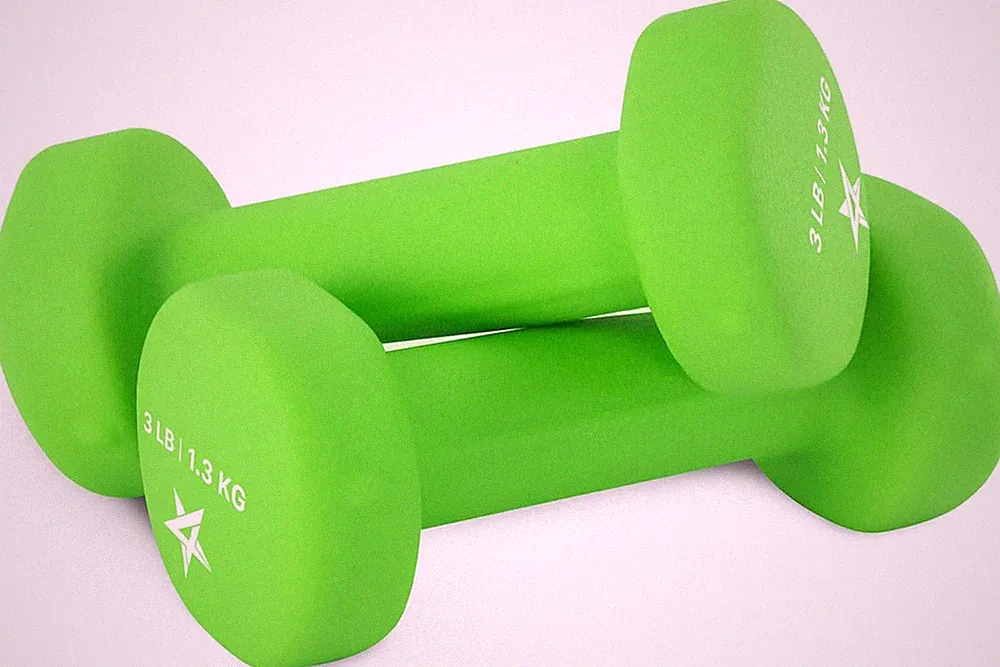 Neoprene Coated Dumbbell Hand Weight Sets of 2 - Multiple Weight Options with 15