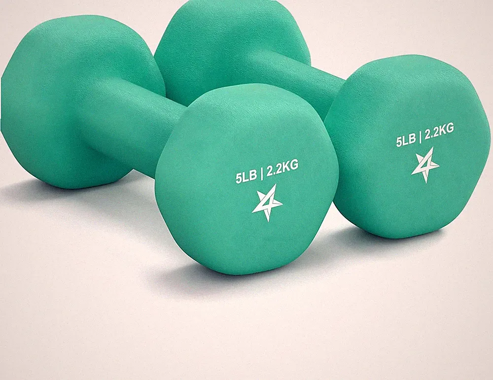 Neoprene Coated Dumbbell Hand Weight Sets of - Multiple Weight Options with 15