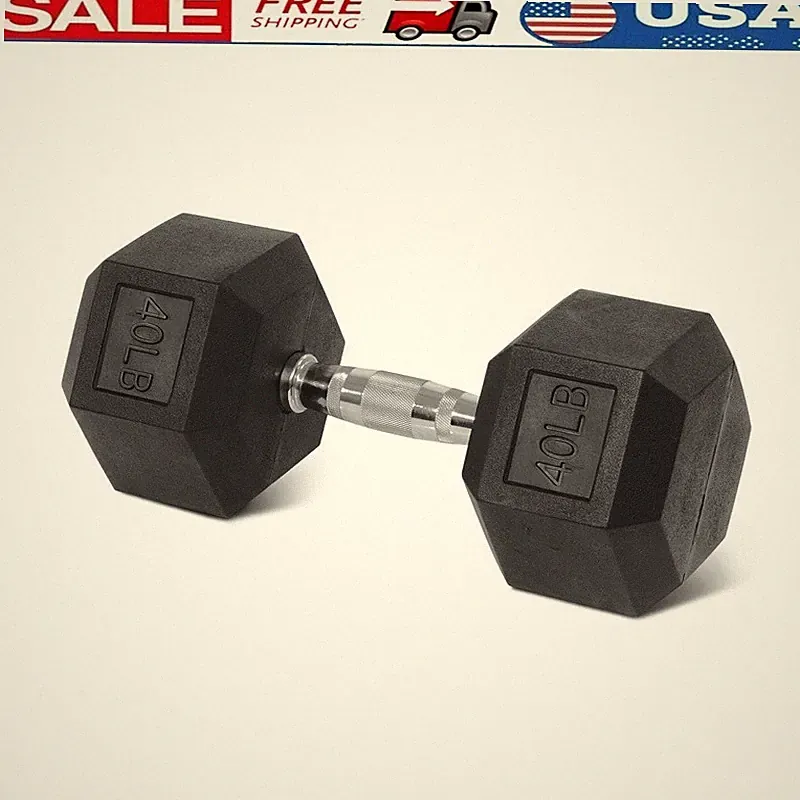 Neoprene Coated Dumbbell Hex Shape Strength Training Muscle Toning New