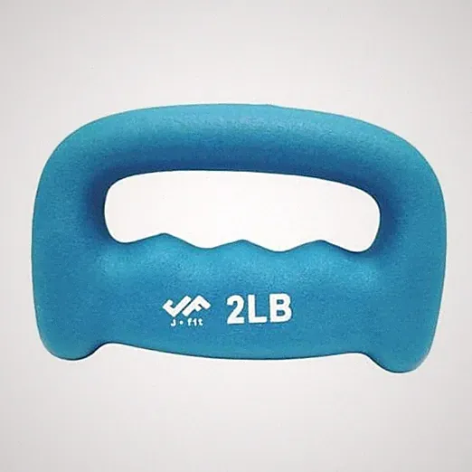 Neoprene D Grip Dumbbells - Single Weights 1LB-5LB - Premium Non-Slip - 2 Pounds