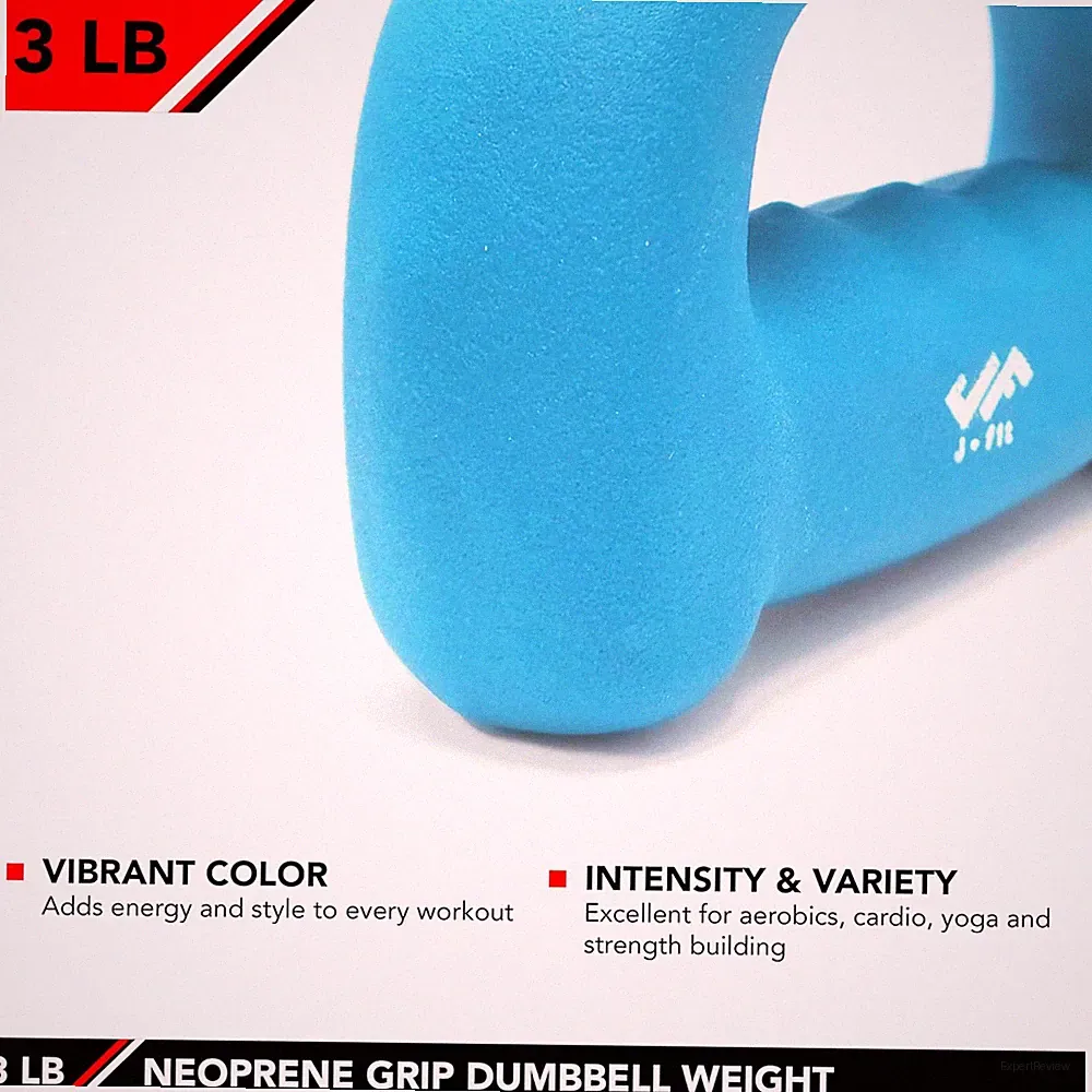 Neoprene D Grip Dumbbells - Single Weights 1LB-5LB - Premium Non-Slip, Hand W...