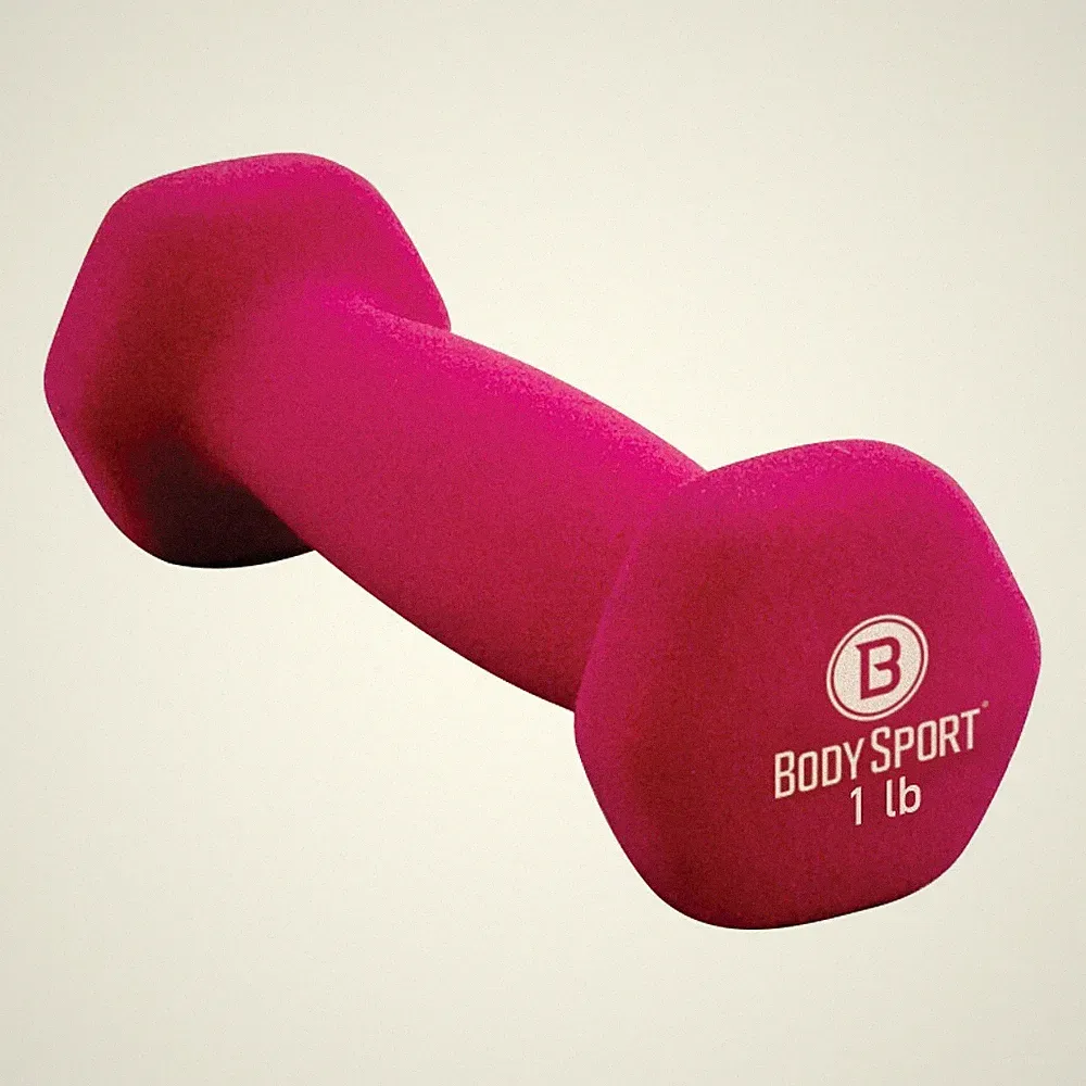 NEOPRENE DUMBBELL, 1 LB, LF, HOT PINK, BUNDLE OF (12) - FREE SHIPPING BDSNDB01C