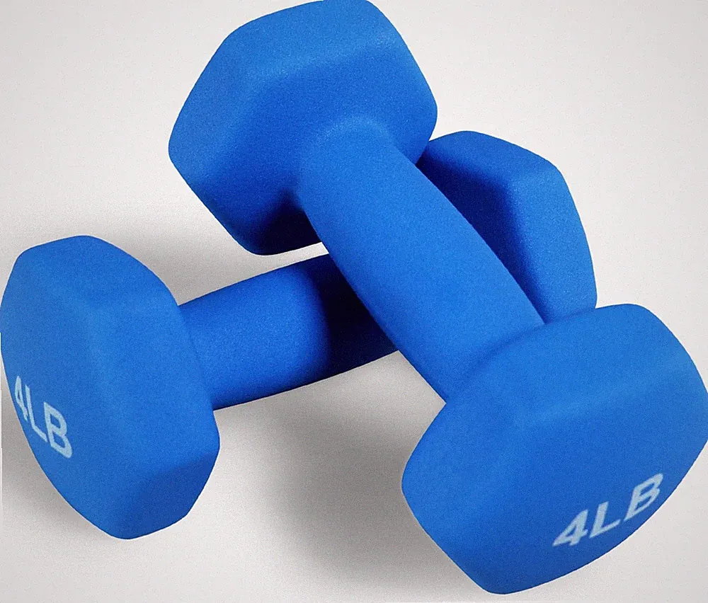 Neoprene Dumbbell Hand Weights, Anti-Slip, Anti-roll, Hex Shape Colorful, 4-P...