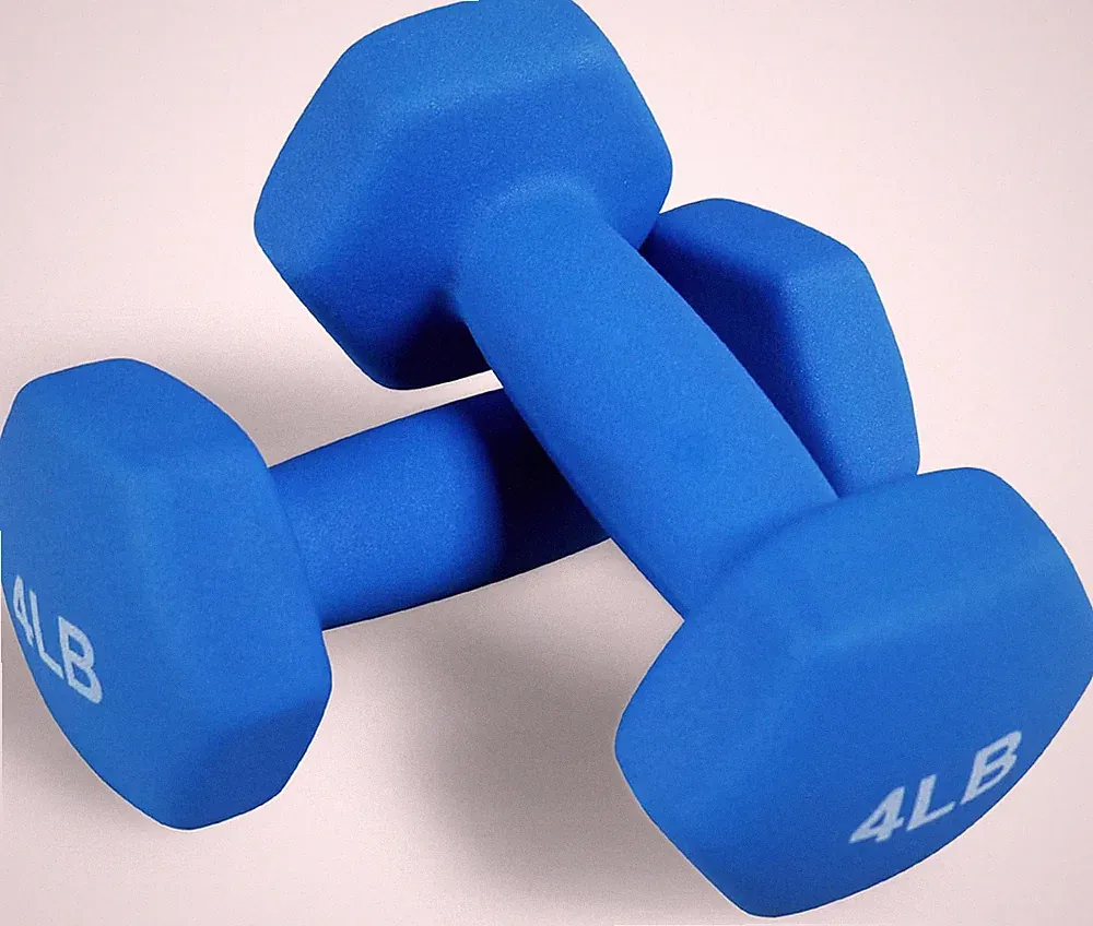 Neoprene Dumbbell Hand Weights, Anti-Slip, Anti-Roll, Hex Shape