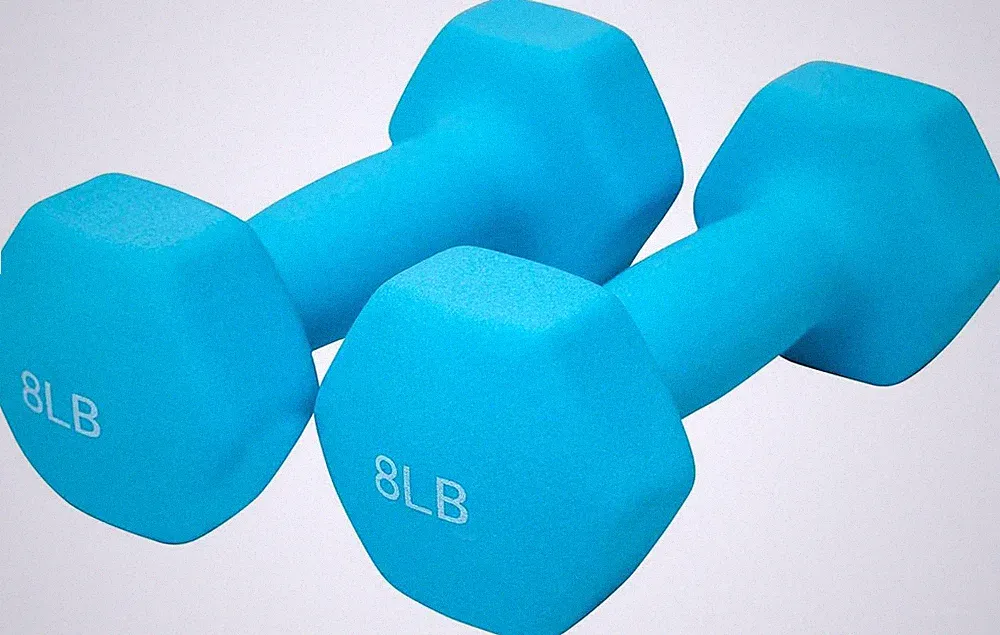 Neoprene Dumbbell Hand Weights, Sets of 2 Hexagon Non-Slip Weights for Home Gym