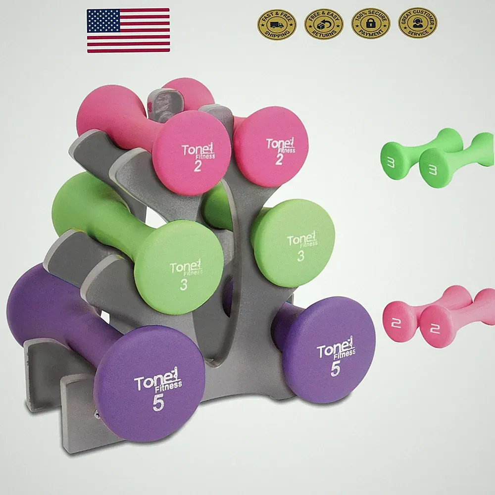 Neoprene Dumbbell Set (20 lbs) - Perfect for Home Workouts & Fitness Travel