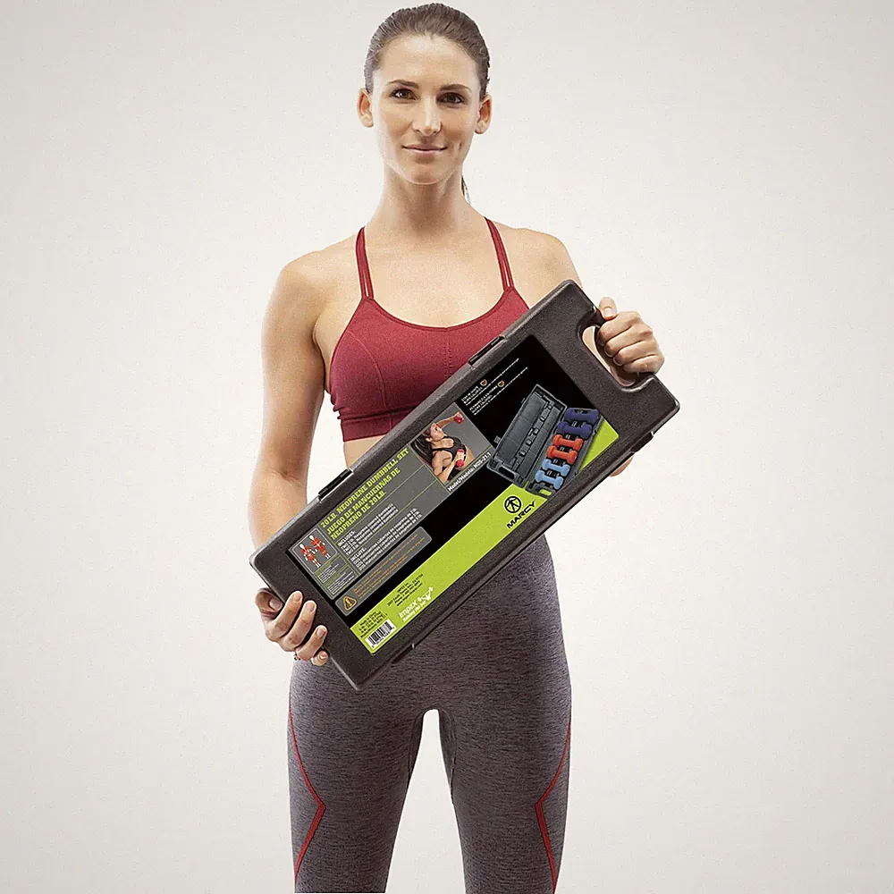 Neoprene Dumbbell Set (3 Pairs) with Carrying Case