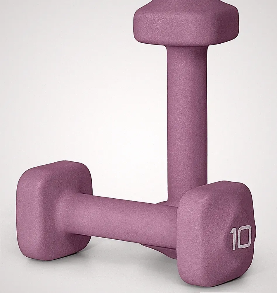 Neoprene Dumbbell Weight Pairs with Anti-Roll Square Head