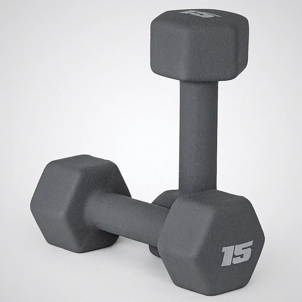 Neoprene Dumbbell Weights 15 lb Pair Ash CAP Barbell SDN4PIS-30