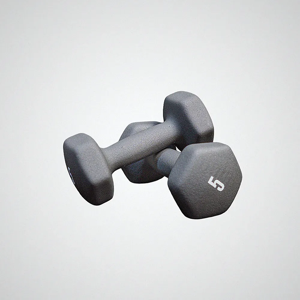 Neoprene Dumbbell Weights Pairs & Sets | 5lb Pair of Dumbbells Grey Brand New.