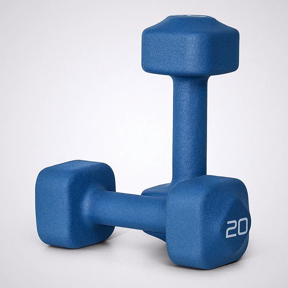 Neoprene Dumbbells 2 Pack (2 X 10 Lbs) Anti-Roll Design - Home Gym Weights