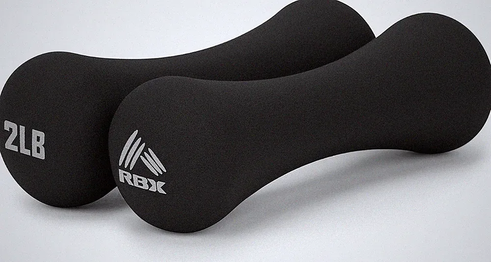 Neoprene Dumbbells by RBX - Home Gym Equipment for Cardio/Strength/Fitness