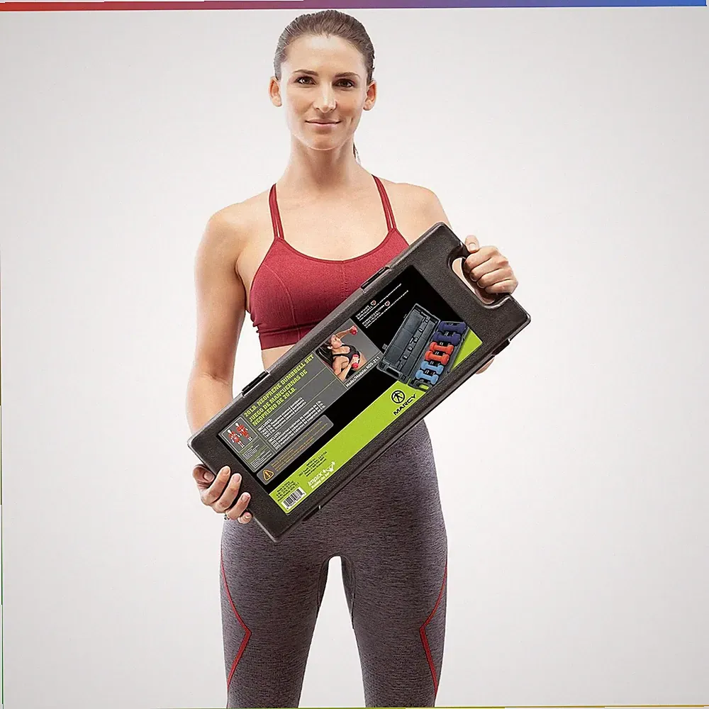 Neoprene Dumbbells Hand Weights 2lb 3lb 5lb Set with Case Exercise