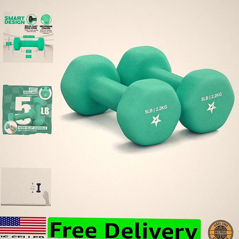 Neoprene Dumbbells, Pairs and Sets with Rack for Home Workouts