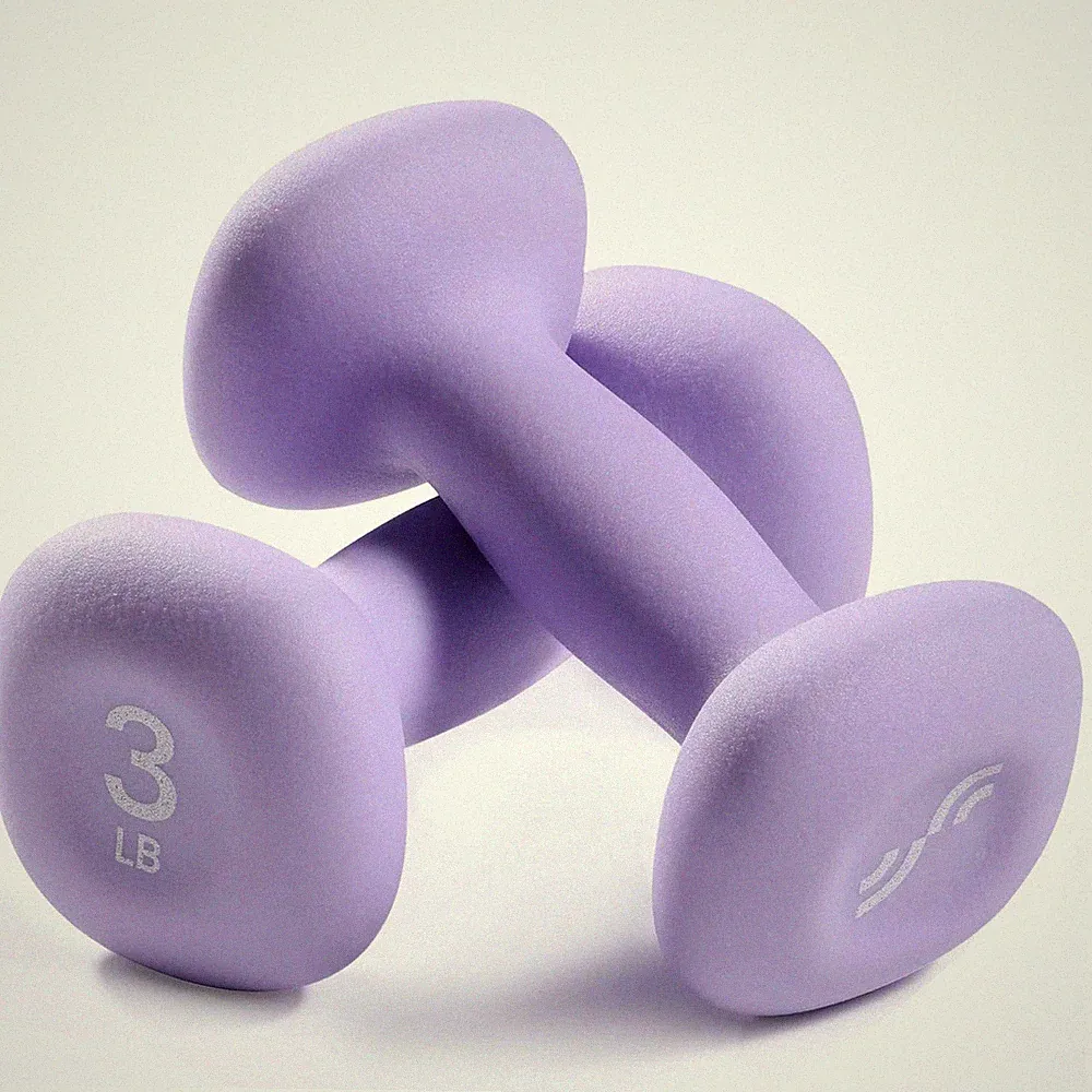 Neoprene Dumbbells Set of 3lb Hand Weights for Women, Non-Slip Er