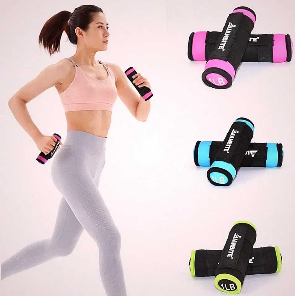 Neoprene Hand Weights Dumbbell Set with Straps for Men & Women - Cardio, Running