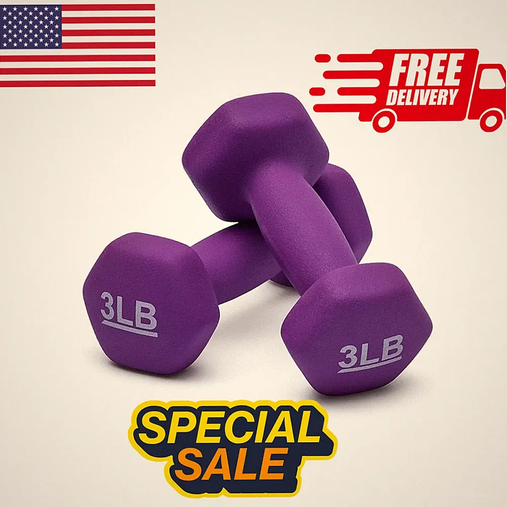 Non-Slip Dumbbell Weights