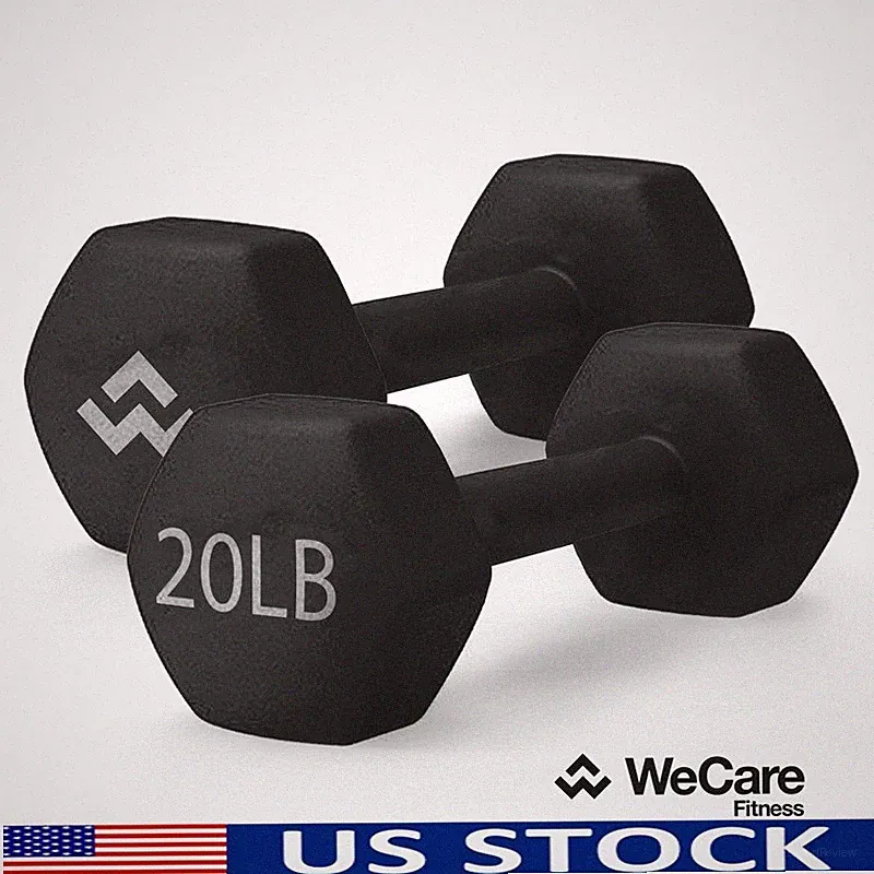 Neoprene Hex Dumbbells Pair Ergonomic Grip Weight Training Equipment New
