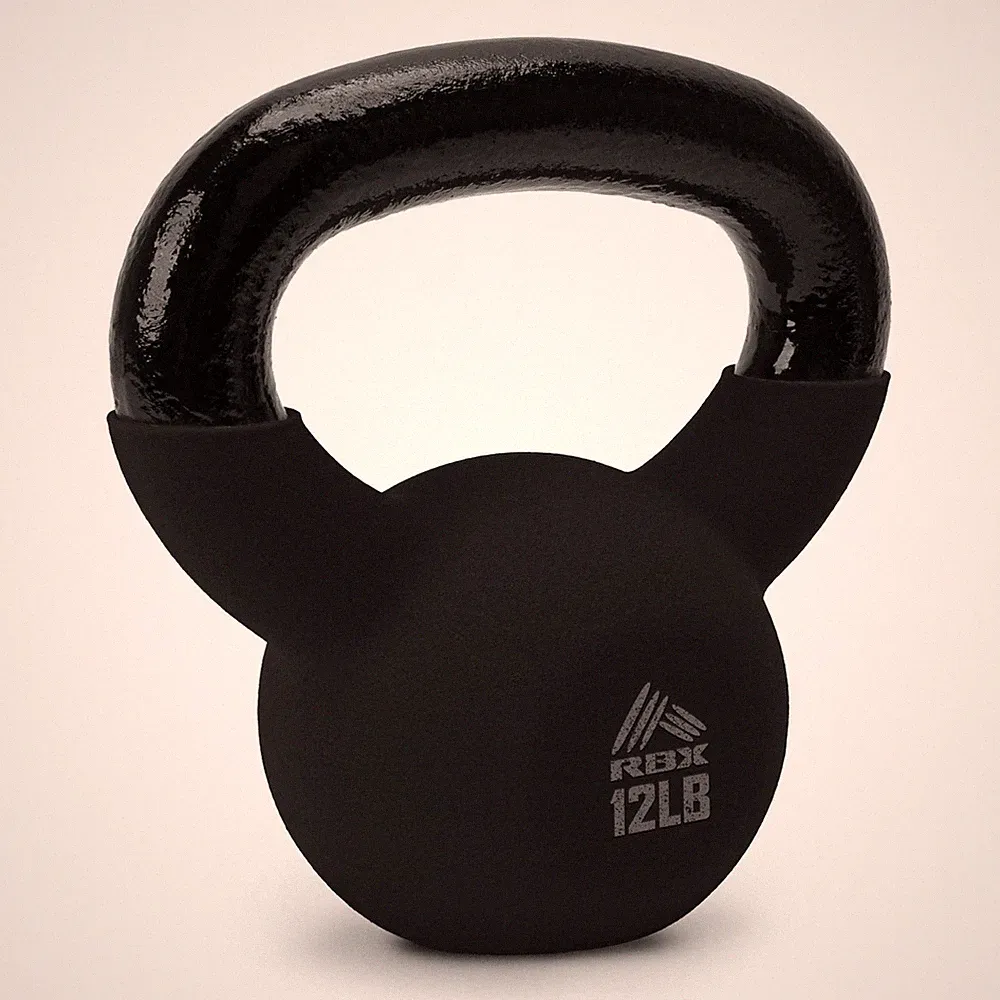 Neoprene Kettlebell, Wide Handle, Iron Core, Flat Bottom, Great for All Fitne...