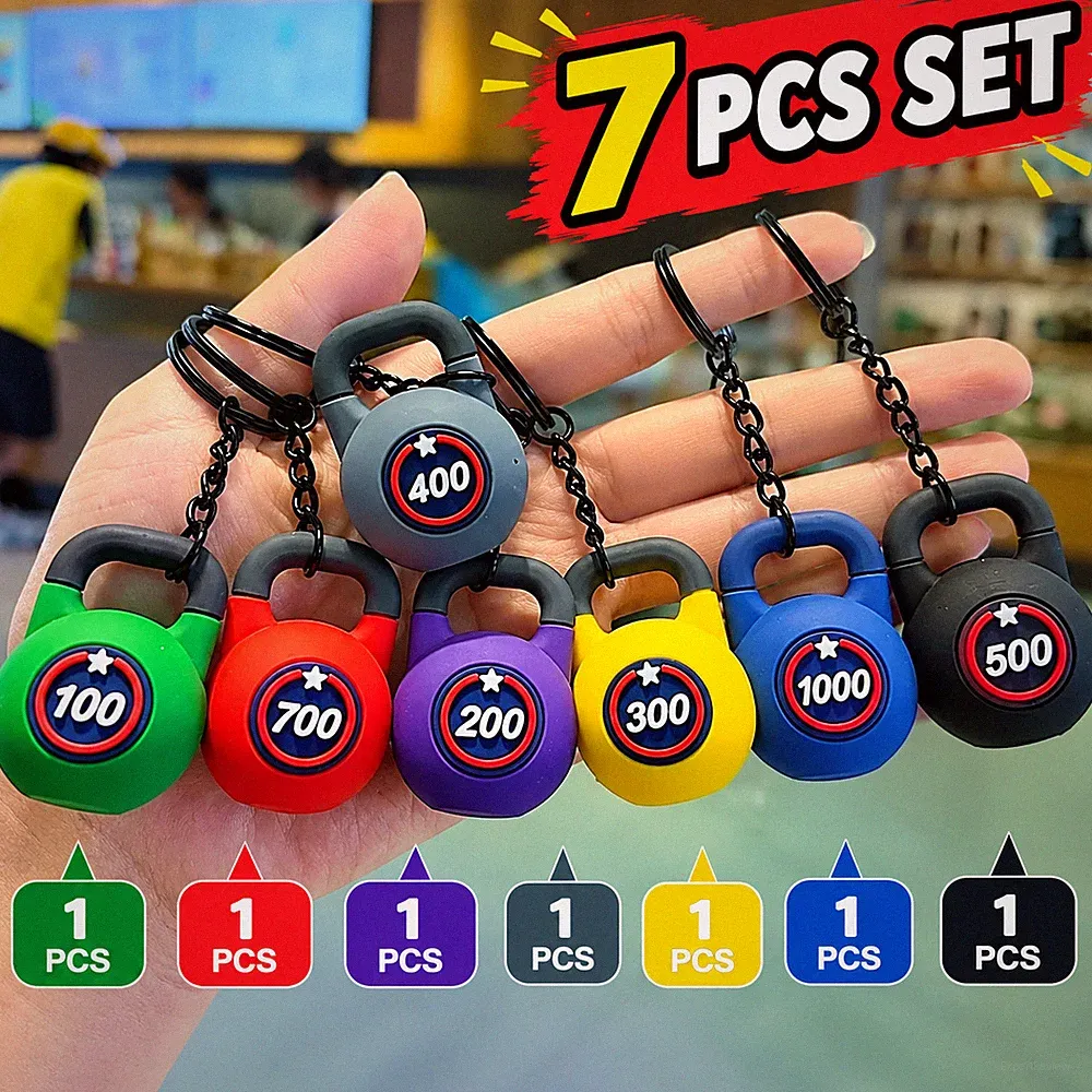 New 2026 Barbell Keychain Silicone Dumbbell Gym Gift for Fitness Lovers