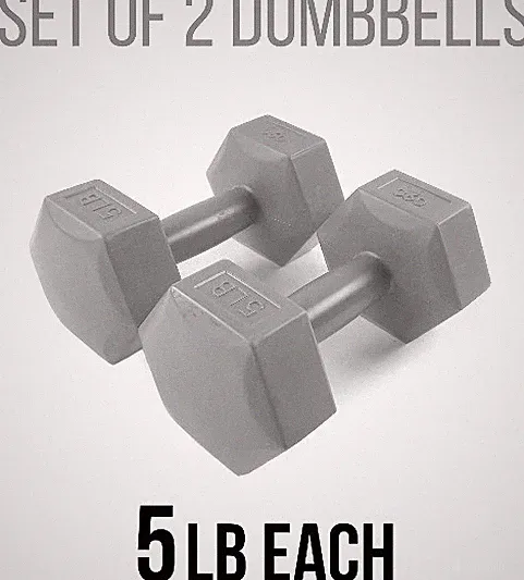 5 lb vinyl coated dumbbells set of 2