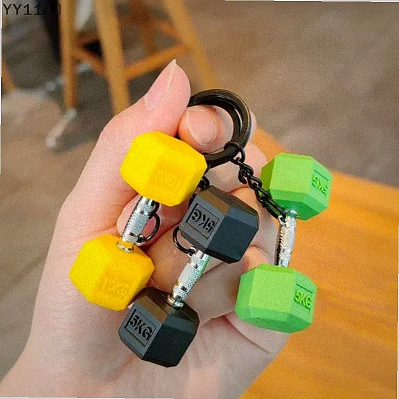 New Barbell Keychain Silicone Dumbbell Keychain Gym Gifts For Gym Lovers