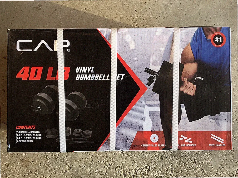 NEW CAP Barbell 40lb Vinyl Dumbbell Weight Set Home Gym