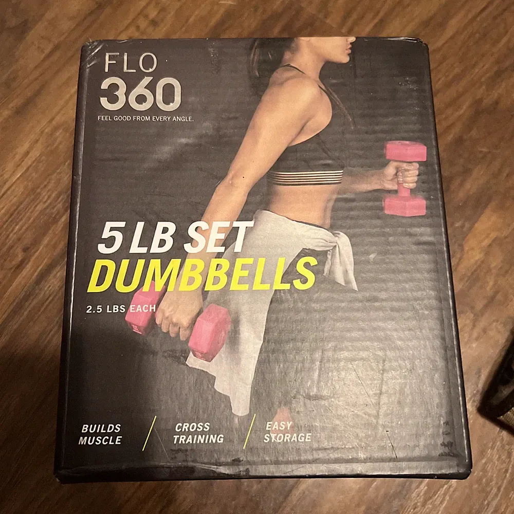 NEW Flo 360 5 LB Pink Dumbbell Set (2.5 Lbs Each) Weights Workout Exercise Gym