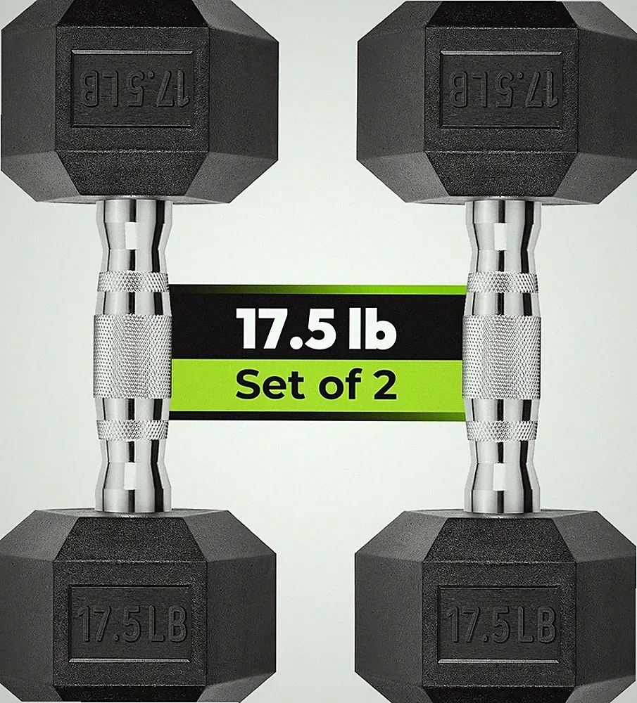 New Hand Weights Hex Dumbbell Set 2.5–65 lb Rubber Encased