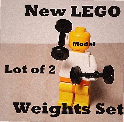 New LEGO Weight Lifting Set Lot of 2 Dumbbells Dumb Bells Lot of 2 Fits Friends