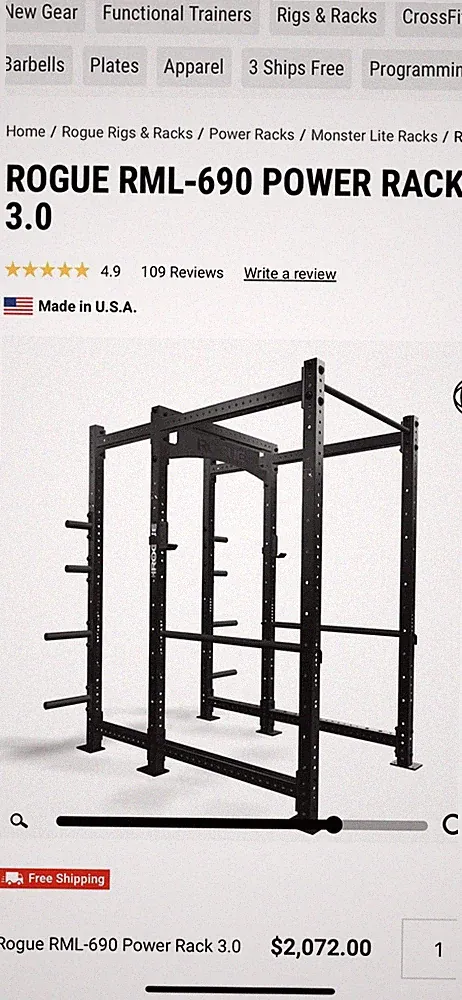 NEW Rogue Fitness RML-690 Monster Power Rack 3.0 still in the boxes
