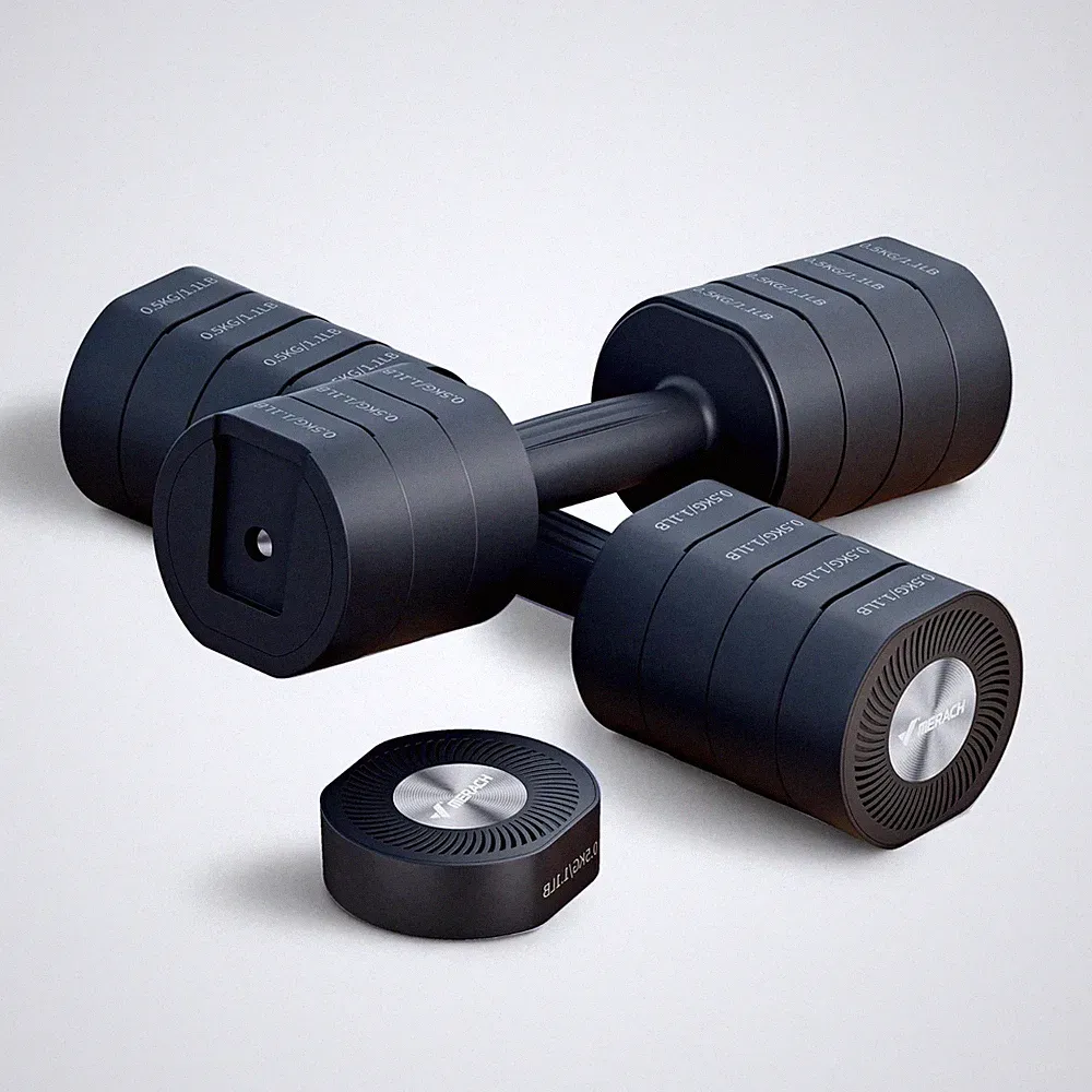 NEW Set of 2 Adjustable Dumbbells, 2.2-8.8lb Each, 4-in-1 Hand Weights for Women