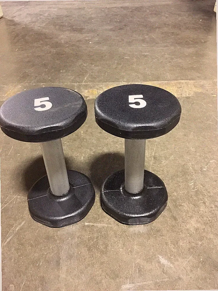 NEW Urethane 5lb Dumbbells