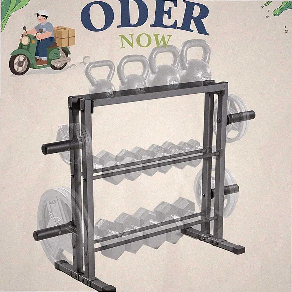 NEW Weight Storage Organizer Rack Dumbbells Kettlebells Plates Home Gym Storage