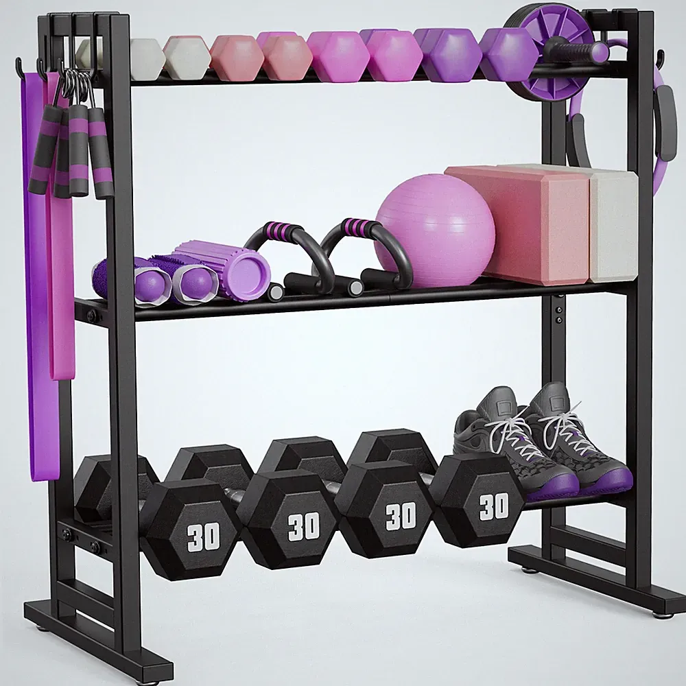niffgaff 3 Tier Adjustable Dumbbell Rack 450 lb Capacity